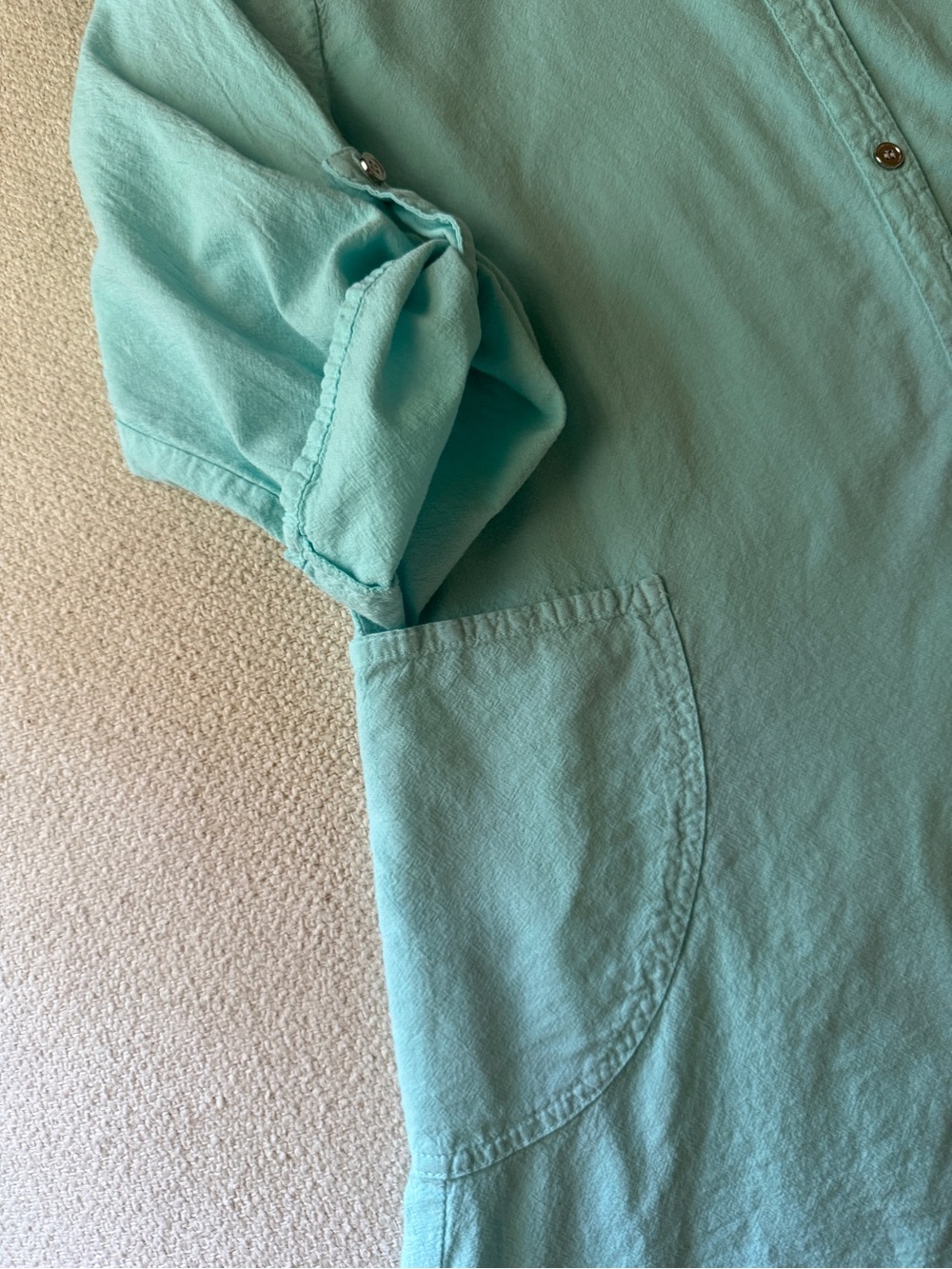 Cotton Collection Mint Shirt Dress - Picture 5 of 7
